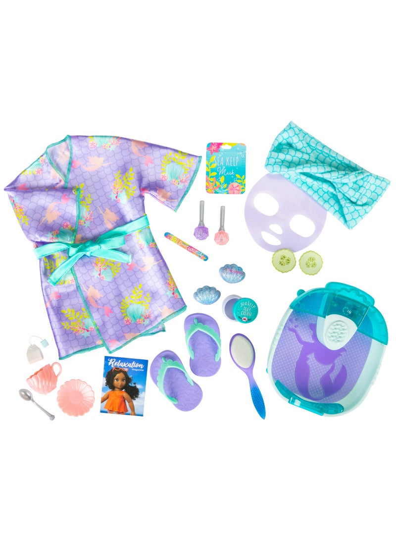 Disney ILY Ariel Inspired Deluxe Accessory Pack Spa Set | Disney Princess | Pretend Play | Fashion Dress for 18-Inches Doll | Dress Up | Gift for Kids and Teens | Doll not Included
