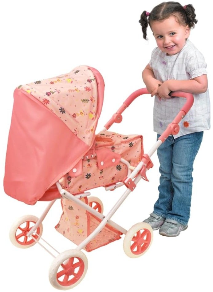 Dolls World Deluxe Folding Pram for Dolls Up to 18
