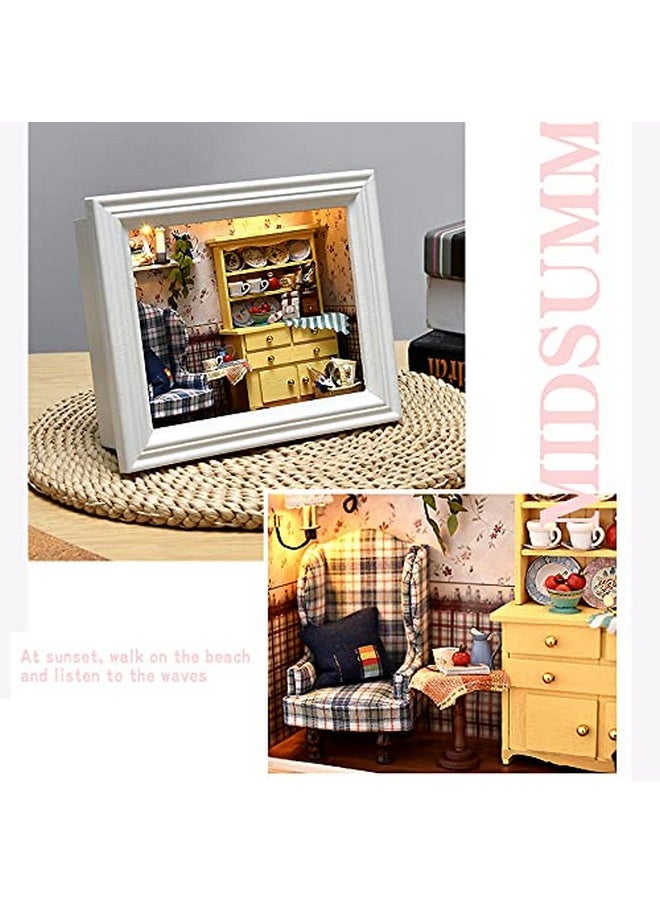 Flever Dollhouse Miniature DIY House Kit Creative Room with Furniture and Frame Type for Romantic Valentine's Gift (A Midsummer Afternoon)