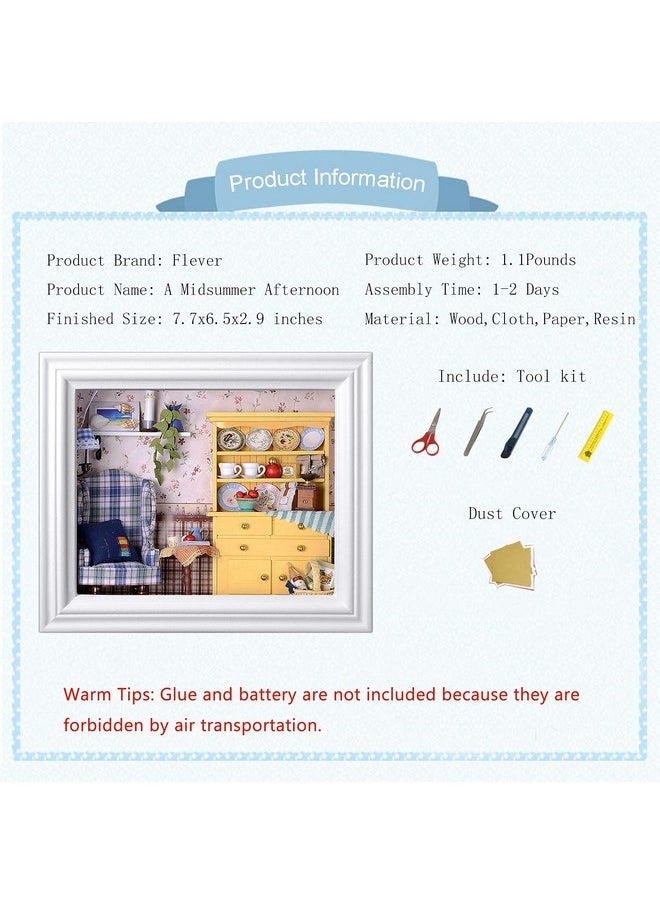Flever Dollhouse Miniature DIY House Kit Creative Room with Furniture and Frame Type for Romantic Valentine's Gift (A Midsummer Afternoon)