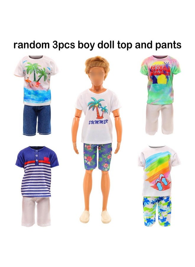 Miunana Lot 12 PCS Handmade Doll Clothes and Accessories Set Doll Swimming Clothes 11.5 Inch Dolls Random 3 PCS Swim Trunks for Boy Doll 5 PCS Swimsuits for Girl Doll 1 Surf Skateboard 2 Lifebuoys