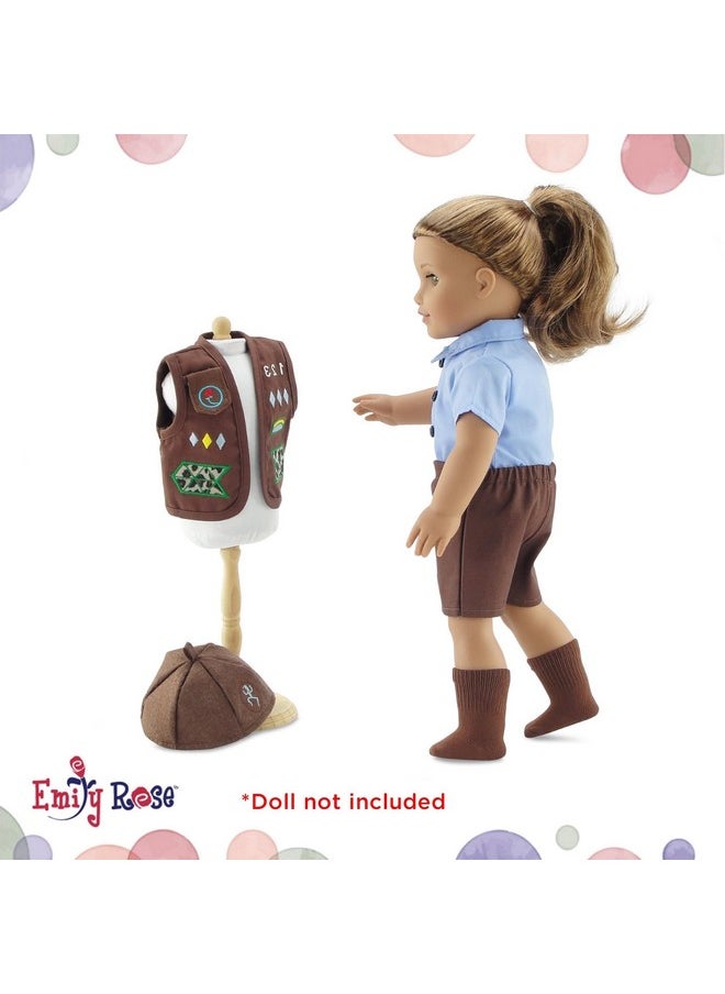 Emily Rose 18-inch Doll Clothes Modern 4-Piece Girl Scout Brownie Uniform | Officially Licensed by Girl Scouts of The USA | Gift Boxed!