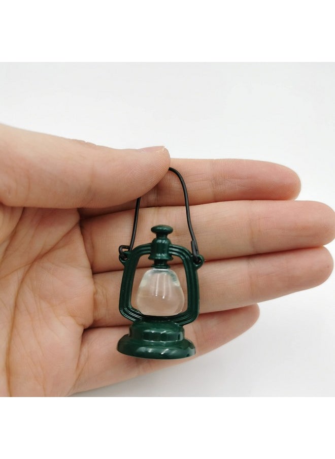 SXFSE Dollhouse Decoration Accessories, 1:12 Dollhouse Miniature Scene Model 2 Pcs Hurricane Lantern Kerosene Lamp