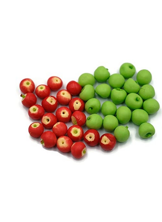 1shopforyou Realistic Fake Fruit Artificial Lifelike Mix Apple 20 pcs Dollhouse Miniatures Food Kitchen no.2