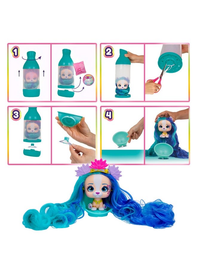 VIP Pets - Spring Vibes Series - Includes 1 VIP Pets Doll, 9 Surprises, 6 Accessories for Hair Styling | Girls & Kids Age 3+