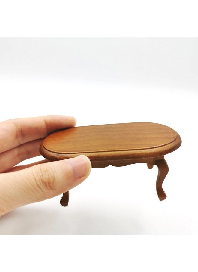 SXFSE Dollhouse Decoration Accessories,1/12 Mini Dollhouse Furniture Miniature Teatable Coffee Table Living Room Toy