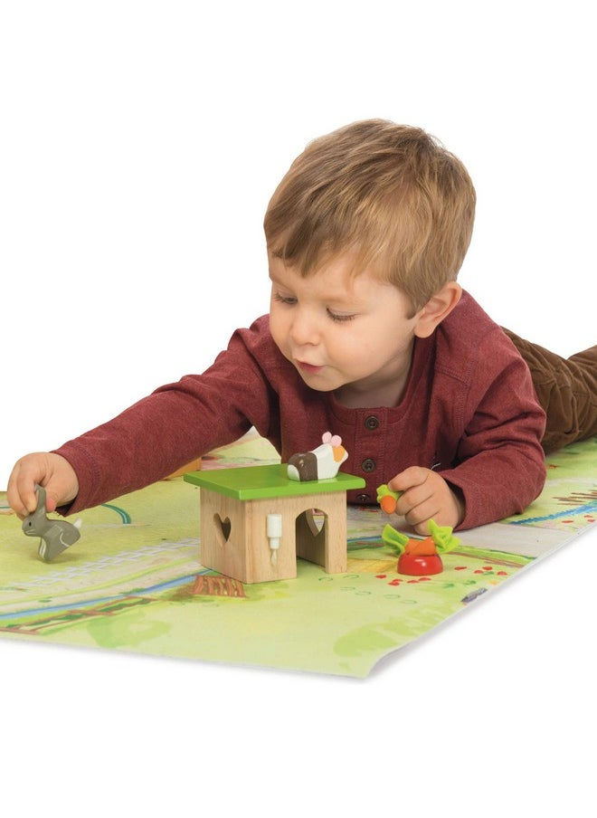 Le Toy Van - Adorable Wooden Daisylane Bunny & Guinea Accessories Play Set for Dolls Houses | Girls Dolls House Furniture Sets - Suitable for Ages 3+ (ME045)