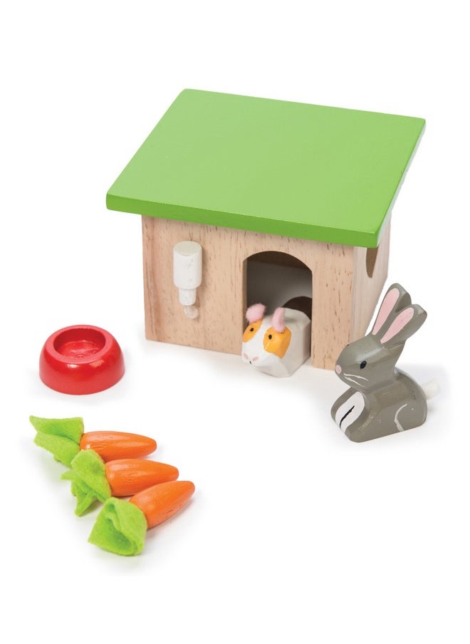 Le Toy Van - Adorable Wooden Daisylane Bunny & Guinea Accessories Play Set for Dolls Houses | Girls Dolls House Furniture Sets - Suitable for Ages 3+ (ME045)