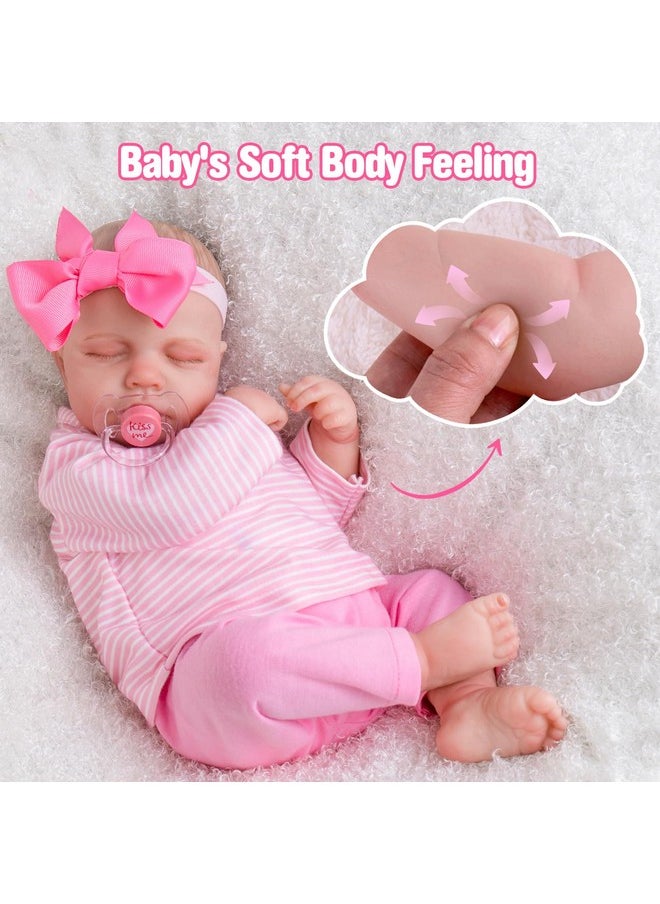 Aori Lifelike Reborn Baby Dolls 20 Inch Realistic Sleeping Newborn Girl Dolls with Poseable Limbs and Feeding Accessories