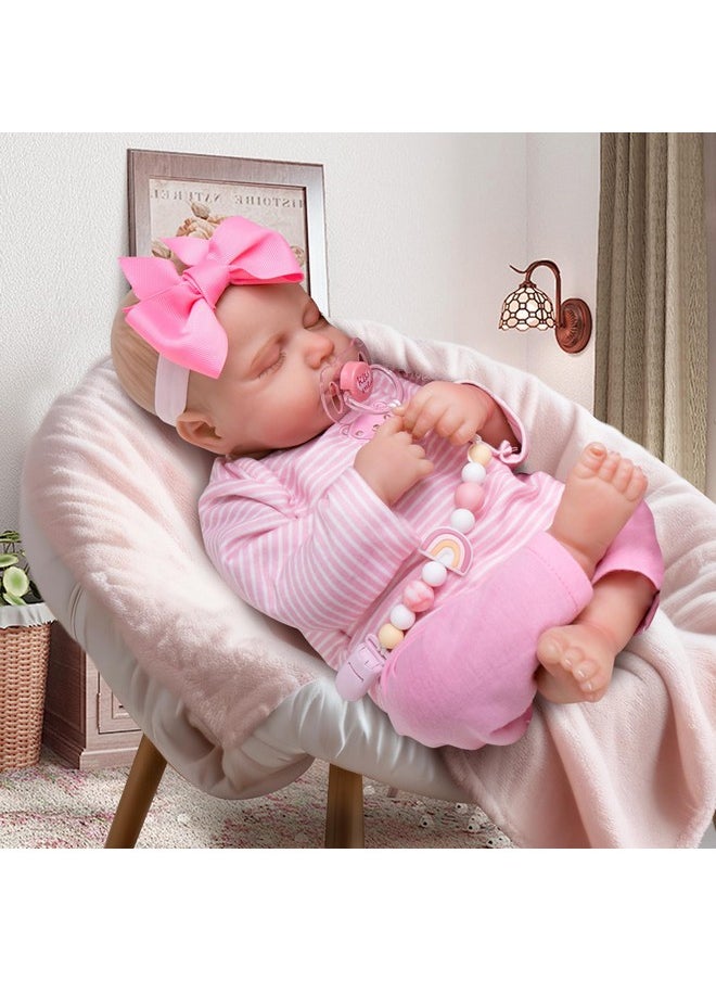 Aori Lifelike Reborn Baby Dolls 20 Inch Realistic Sleeping Newborn Girl Dolls with Poseable Limbs and Feeding Accessories