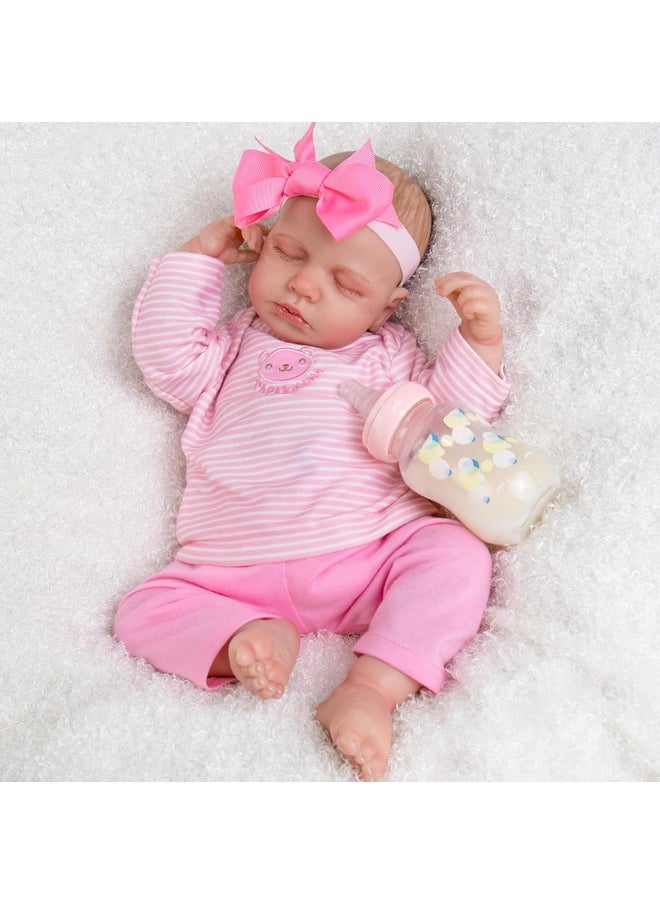 Aori Lifelike Reborn Baby Dolls 20 Inch Realistic Sleeping Newborn Girl Dolls with Poseable Limbs and Feeding Accessories