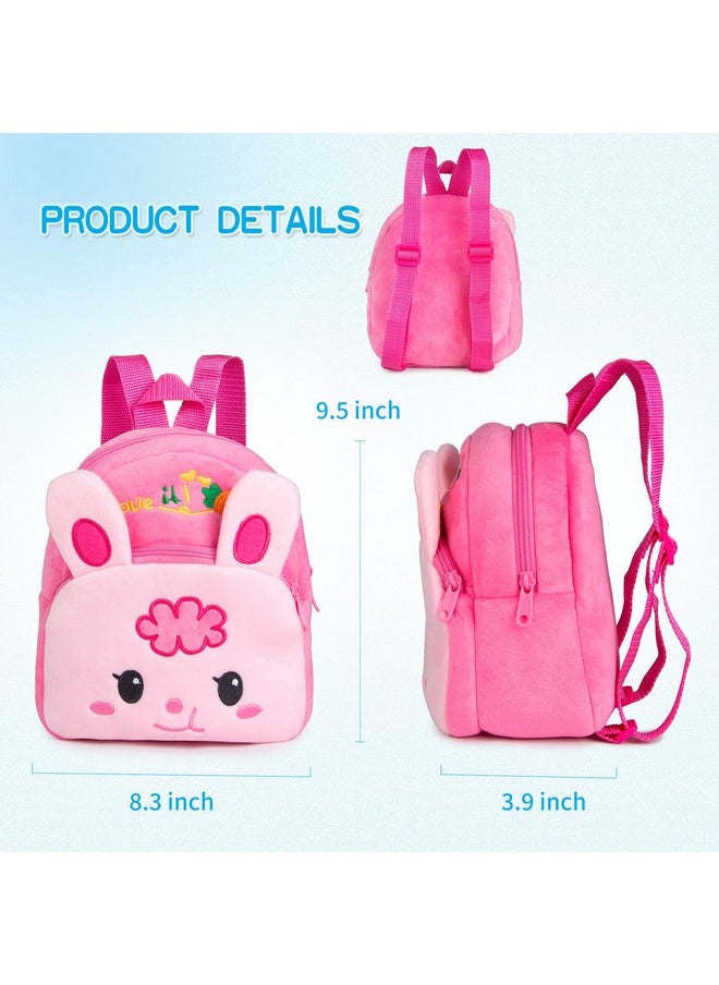 PEDOLLTREE Reborn Baby Doll Clothes Outfit Accessories Pink 8 Pcs Set with Rabbit Backpack&Diaper for 17-22 Inch Reborn Doll Newborn Baby Girl