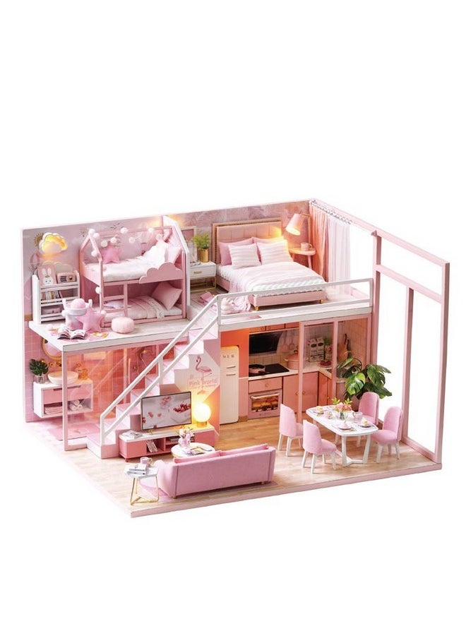 Flever Dollhouse Miniature DIY House Kit Creative Room with Furniture for Romantic Artwork Gift (Meeting Your Sweet)