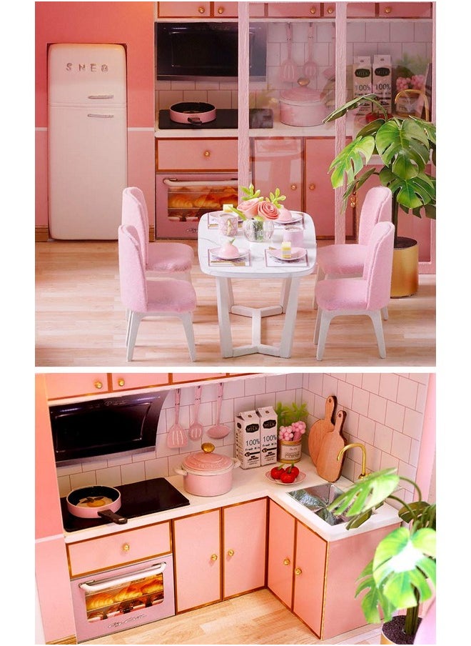 Flever Dollhouse Miniature DIY House Kit Creative Room with Furniture for Romantic Artwork Gift (Meeting Your Sweet)