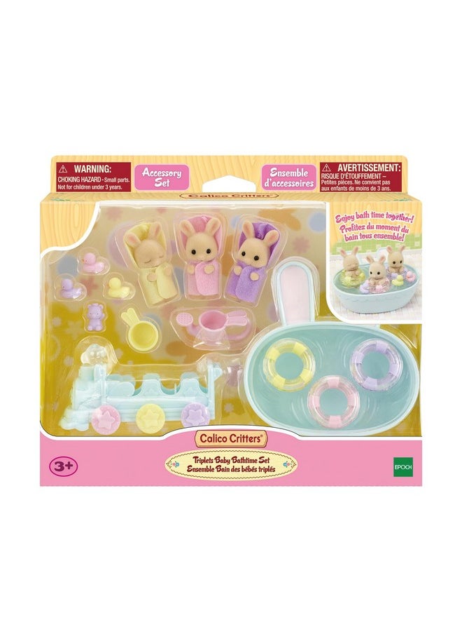 Calico Critters Triplets Baby Bathtime Set