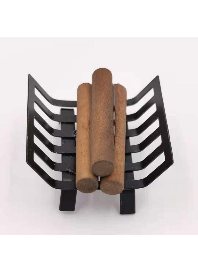 SXFSE 1:12 Dollhouse Miniature BBQ Grill Oven Model, Roasting Cart Firewood Rack Holder Dollhouse Cooking Tool Garden Decoration Kitchen Accessories Furniture Toy for Children Kids
