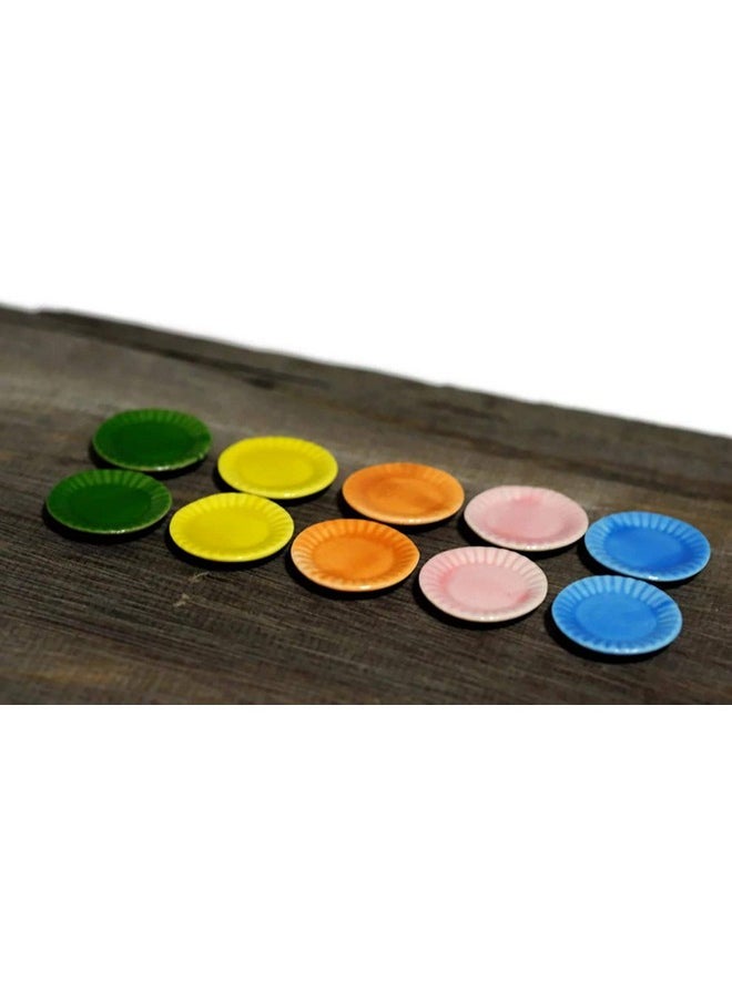 1shopforyou 10 Mix Colorful Ceramic Cookware Dollhouse Miniatures Toys Dishes Food Kitchen by Handmade