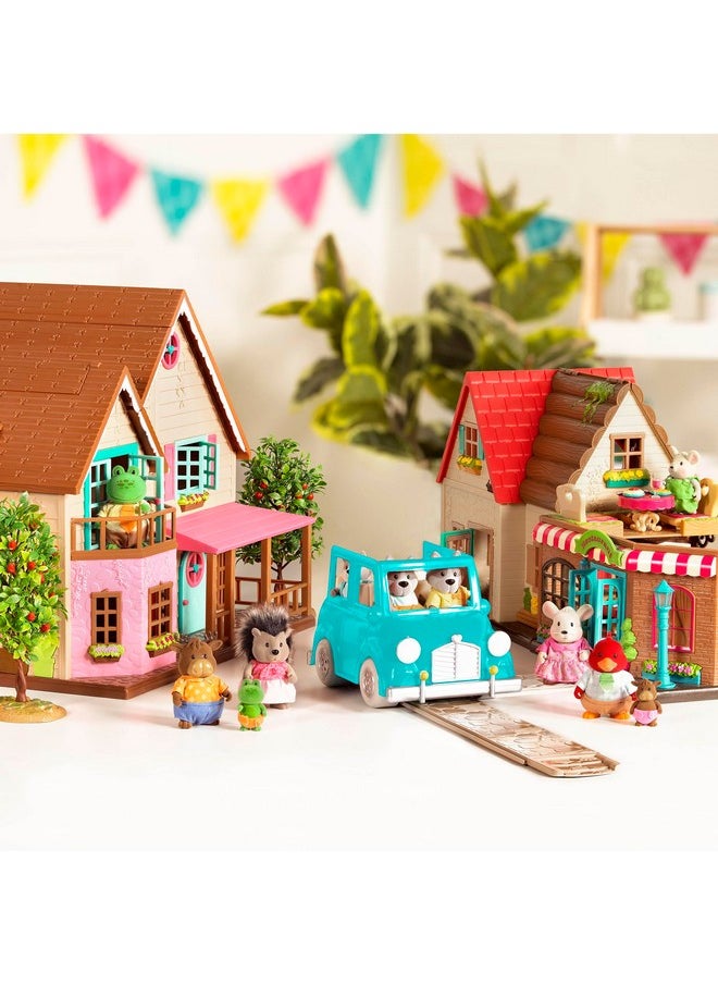 Li’l Woodzeez - Sunny Acres Country House - Dollhouse Playset with Furnitures & Accessories - 1 Doll Figure Included - Pretend Play for Ages 3+