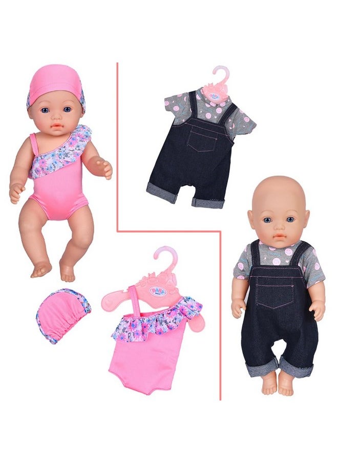 ebuddy 10 Sets Doll Clothes Outfits Fit for 14-16 inch Baby Doll, 43 cm New Born Baby Dolls, 15 inch Baby Dolls，18 Inch Girl Doll (No Doll)