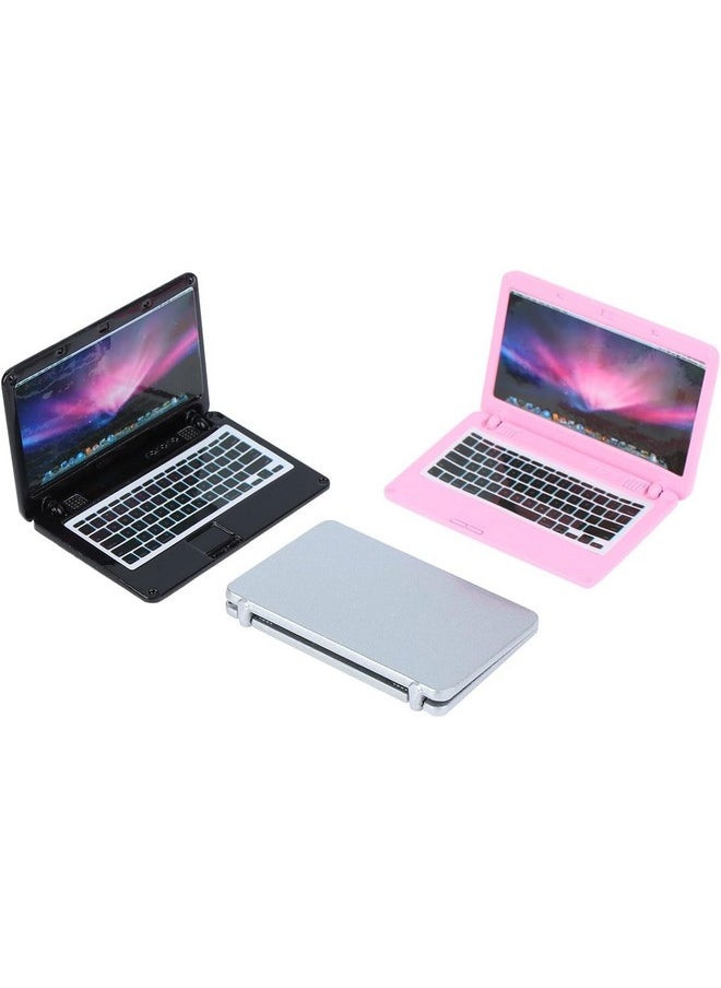 3 Pcs Coforful 1:12 Mini Laptop Set Dollhouse Mini Laptop Scene Miniatures Computer Simulation Notebook Lap Dolls House Furniture Doll Accessories