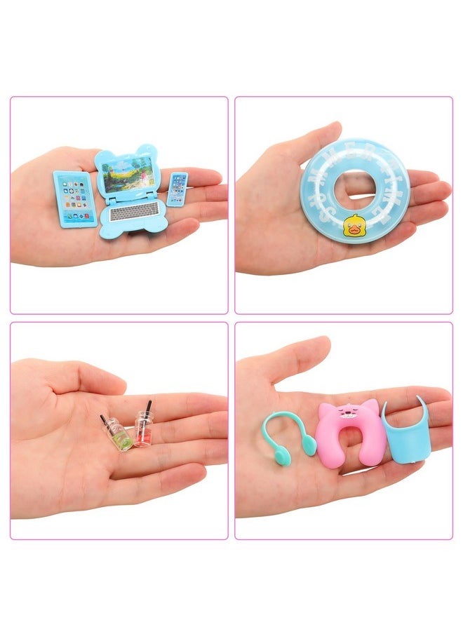 Miunana 36 PCS Boy Doll Travel Outfits for 4-6 Inch Doll Include 20 PCS Top and Pants for 5.3 Inch Boy Doll Clothes and Accessories with 14 PCS Dollhouse Furniture and 2 Pairs of Boy Doll Shoes
