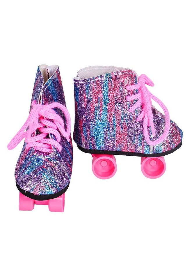 Ebuddy Doll Accessories 2 Pairs Rockin Roller Skates for 18 inch Dolls