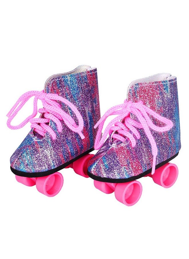 Ebuddy Doll Accessories 2 Pairs Rockin Roller Skates for 18 inch Dolls