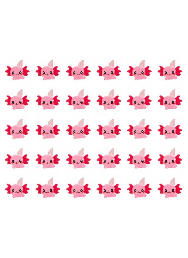 X Hot Popcorn 30PCS Mini Axolotl Colorful Mini Resin Axolotl Figurines Charms Tiny Animal Figures Cute Axolotl Cake Topper Axolotl Ornament for DIY Craft Garden Dollhouse Decoration (Pink)