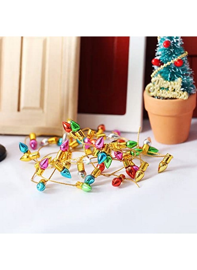 SXFSE Dollhouse Decoration Accessories, 1:12 Dollhouse Miniature Mini String Neon Lights Christmas Decor(Not Light)