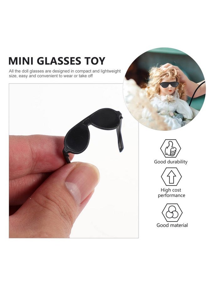 TOYANDONA 80pcs Doll Sunglasses, Miniature Sunglasses Mini Doll Costume Accessories for Dollhouse Crafts