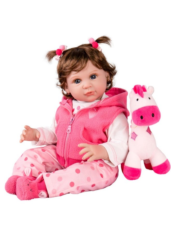 Aori Lifelike Reborn Baby Dolls - Realistic Baby Doll 22 inch Newborn Girl Doll with Feeding Toy Accessories Gift Set