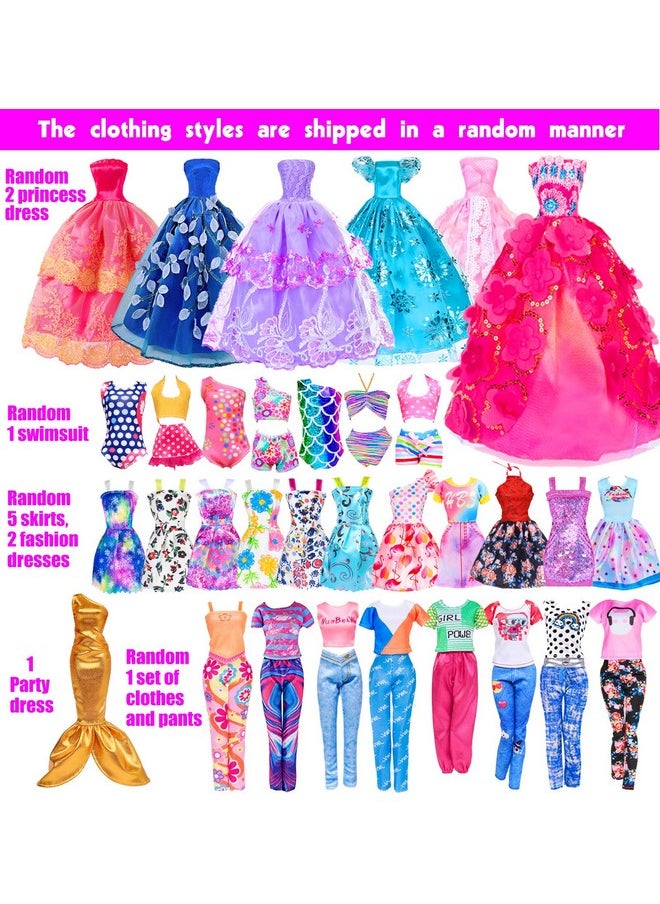 ebuddy 105 Pcs Doll Closet Wardrobe Set Closet Playest Toys Doll Clothes and Accessories for 11.5 Inch Girl Doll Including Wardrobe,Shoes Rack,Dress,Shoes Hangers,Necklace (No Doll)