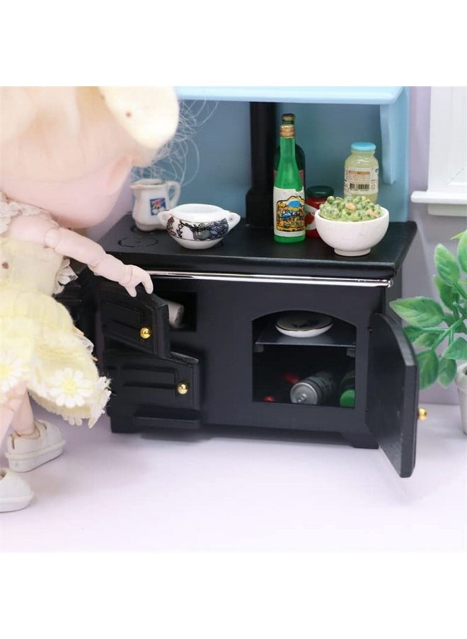 SXFSE Dollhouse Decoration Accessories,1:12 Dollhouse Miniature Furniture Scene Kitchen Stove