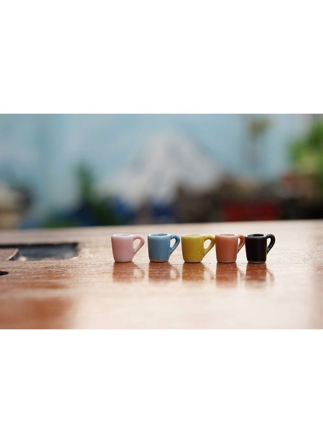 10 Mix Colorful Ceramic Coffee Mug Tea Cup Vintage Dollhouse Miniature Kitchen Food Supply No .211