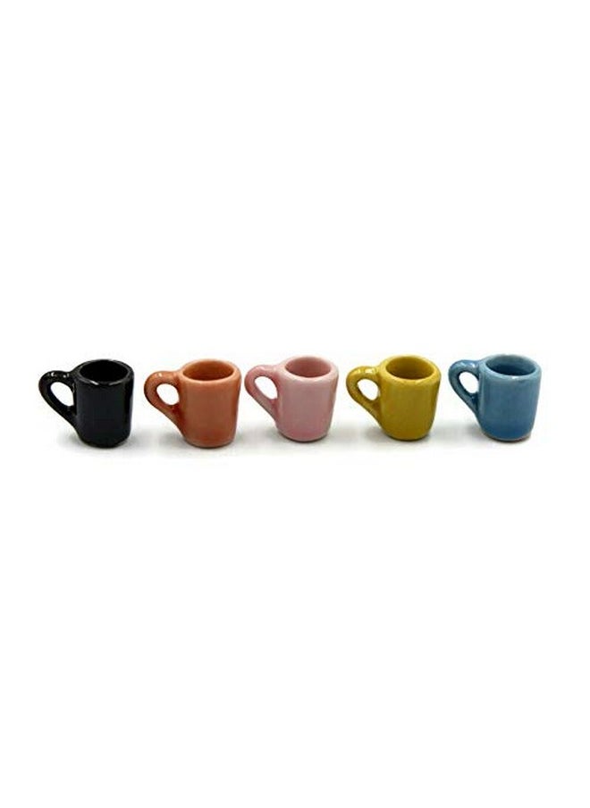 10 Mix Colorful Ceramic Coffee Mug Tea Cup Vintage Dollhouse Miniature Kitchen Food Supply No .211