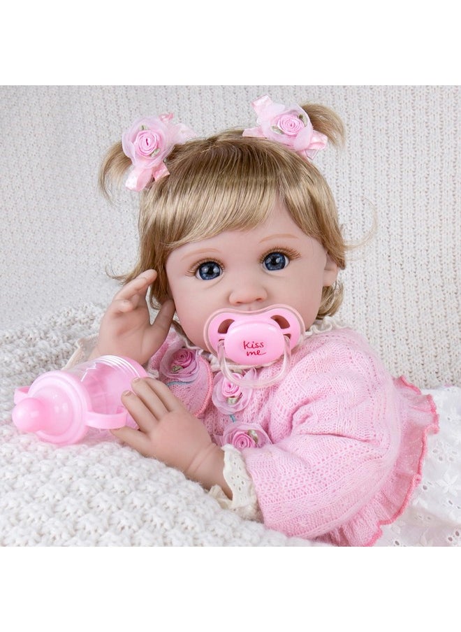 Aori Lifelike Baby Dolls Real Life Baby Dolls 22 Inch Realistic Girl Todder Dolls with Bunny Toy Doll Set for Girls Age 3+