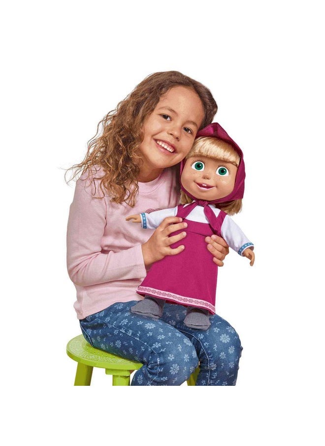 Simba 109301067 Masha and the Bear Soft Body Doll, 40 cm, in Classic Outfit, from 3 Years