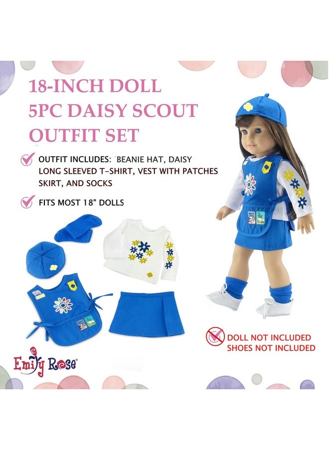 Emily Rose Doll Clothes | Value Pack - 3 18-inch Doll Girl Scout Inspired Modern Uniforms, Including Daisy, Brownie and Junior Scout Outfits | Officially Licensed by Girl Scouts of The USA!