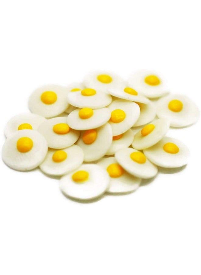 20 Psc Fried Egg Dollhouse Miniatures Food Kitchen