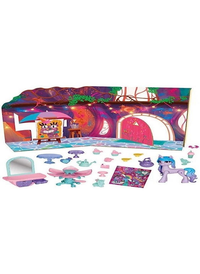 My Little Pony: Make Your Mark Toy Unicorn Tea Party Izzy Moonbow - Hoof to Heart Pony, 20 Accessories and Story Scene for Kids Age 3 and Up