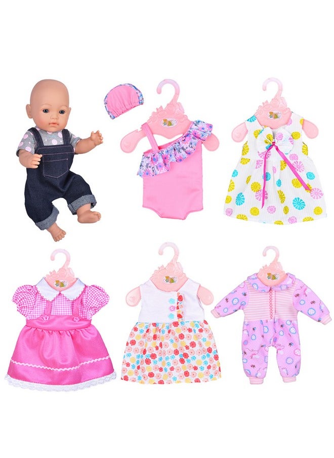 Ebuddy 6 Sets Doll Clothes Outfits for 14 to 16 Inch Baby Dolls, 15 Inch Baby Dolls and 18 inch Girl Doll