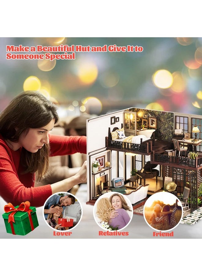 Flever Dollhouse Miniature DIY House Kit Creative Room with Furniture for Romantic Artwork Gift (Time Impression)