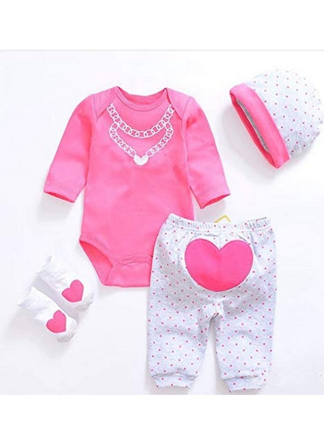 Reborn Baby Doll Clothes 22 inches Girl Lifelike Reborn Dolls Matching Clothing Accessories Outfit 3 pcs Set 20-23