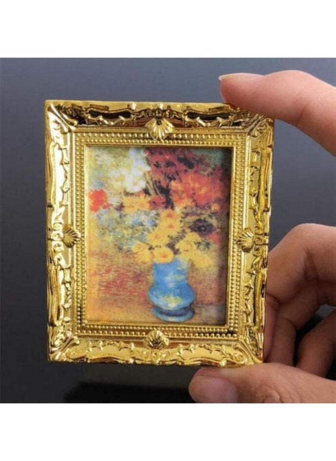 EatingBiting Elegant 1:12 Miniature Wooden Adornment Picture of Phnom Penh for minihouse Furniture Landscape, Handcraft Scale Miniature Painting Picture Photo for Decoration Gift
