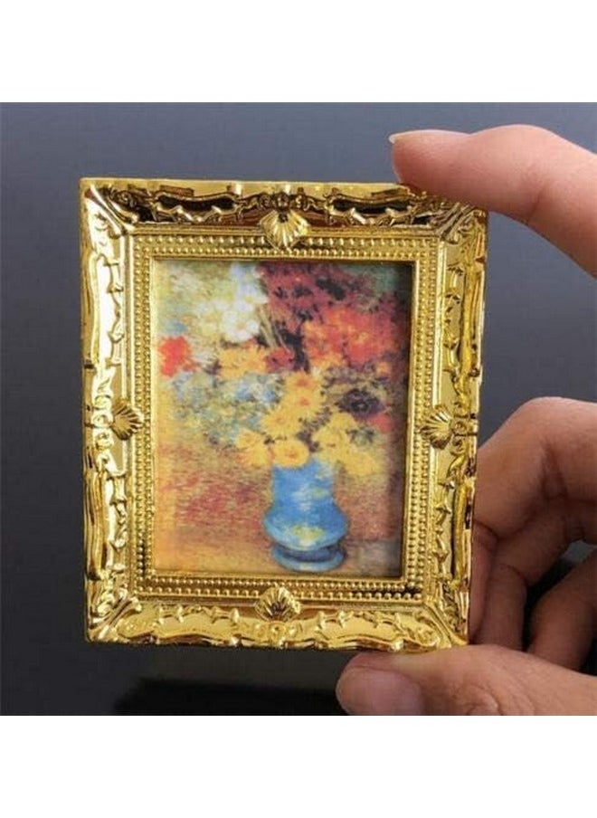 EatingBiting Elegant 1:12 Miniature Wooden Adornment Picture of Phnom Penh for minihouse Furniture Landscape, Handcraft Scale Miniature Painting Picture Photo for Decoration Gift