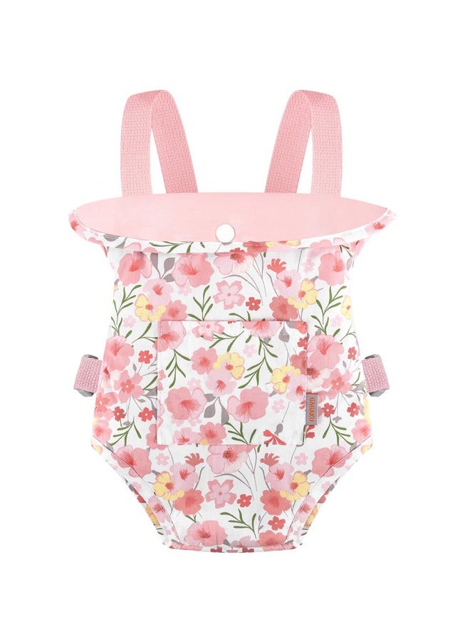 GAGAKU Baby Doll Carrier for Little Girls Baby Carrier for Dolls Reborn Baby Doll Carrier Toddlers 1-3 Years Old Babydoll Carrier - Pink Rose of Sharon