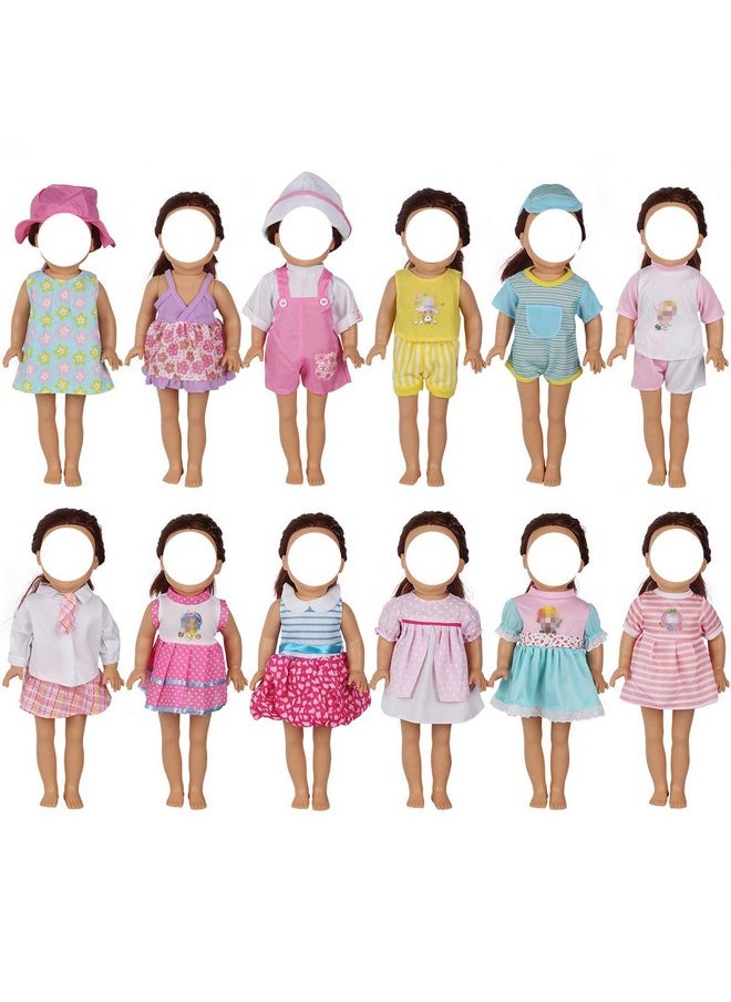 Huang Cheng Toys 12 Pcs Set Handmade Baby Doll Clothes Dress Outfits Costumes for 12 13 14 15 inch Doll，Doll Hat Umbrella Mirror Comb Girl Christmas Birthday Gift for Little Girl