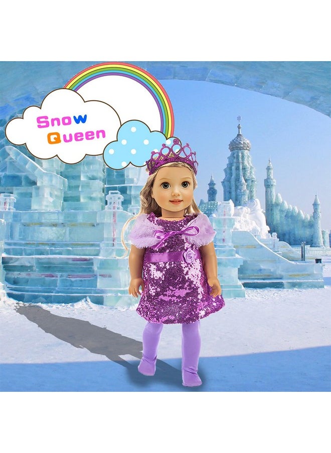 Ebuddy 18 Inch Doll Clothes Doll Accessories 10 Sets Fashion Doll Clothes and Accessories Fit for 18 inch Girl Doll,Most 18 Inch Dolls(No Doll)