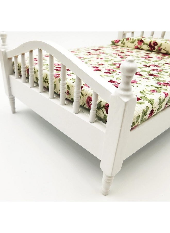 SXFSE Dollhouse Decoration Accessories,Mini Dollhouse Furniture Bed Miniature Bed Room Kids Pretend Play Toy