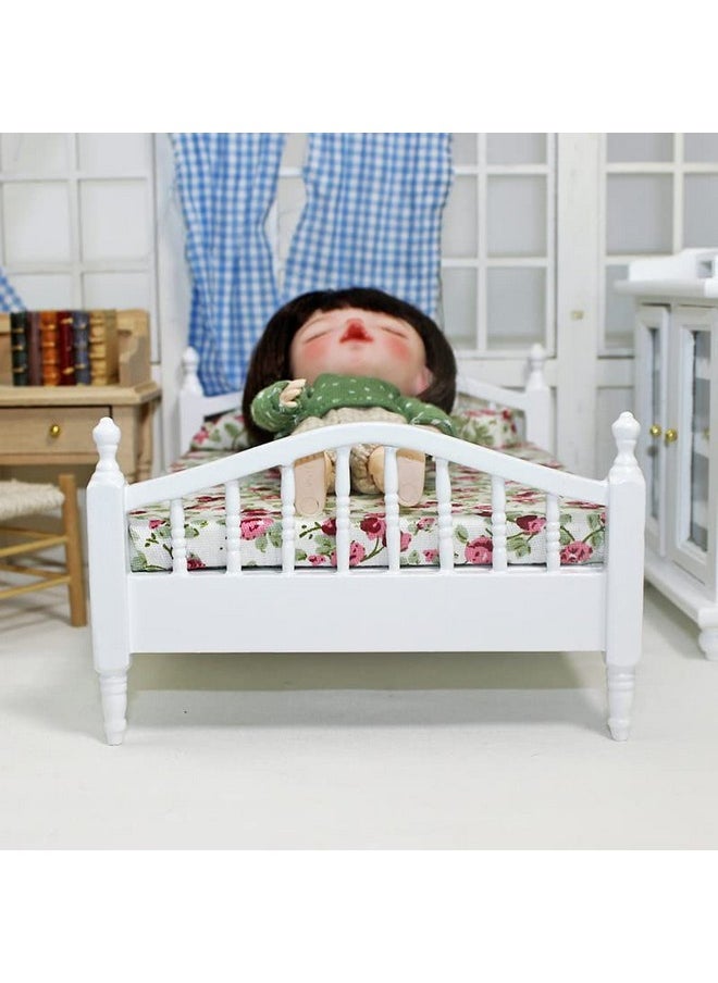 SXFSE Dollhouse Decoration Accessories,Mini Dollhouse Furniture Bed Miniature Bed Room Kids Pretend Play Toy